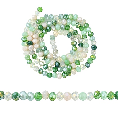 Electroplate Glass Beads Strands EGLA-yw0002-C02-1
