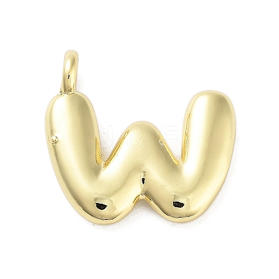 Rack Plating Brass Balloon Letter Pendants LS-KK-C050-01G-W-1