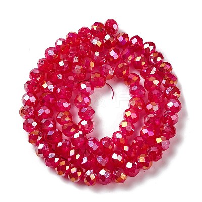 Baking Electroplate Glass Beads Strands DGLA-A039-J10mm-B21-1
