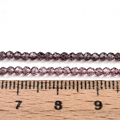 Transparent Gradient Color Glass Beads Strands GLAA-H021-01A-22-1