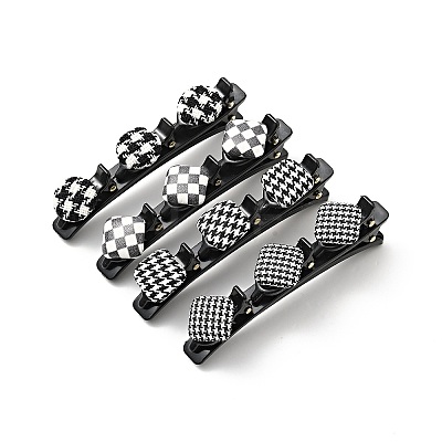 Fashion Double Layer Cloth Alligator Hair Clips Sets PHAR-P005-26-1