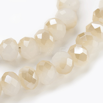 Electroplate Glass Beads Strands GLAA-K027-HR-C06-1