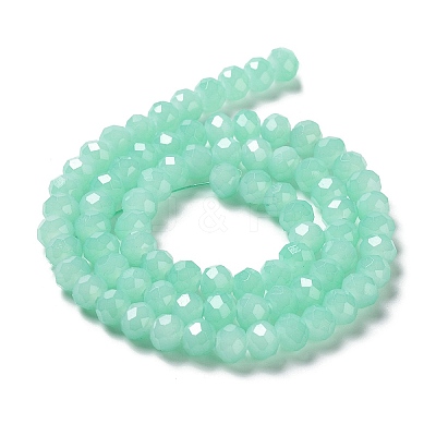 Baking Paint Imitation Jade Glass Bead Strands LS-DGLA-A034-J6MM-A22-1