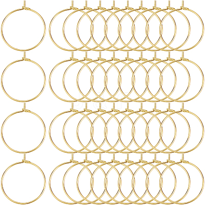 200Pcs Brass Wine Glass Charm Rings KK-SP0001-31A-G-1