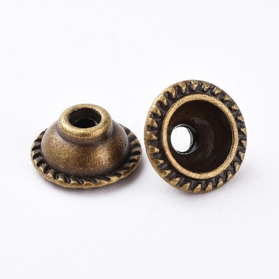 Tibetan Style Bead Caps X-MLF0656Y-NF-1