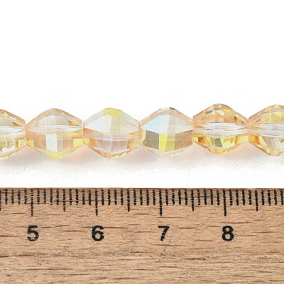 Electroplate Glass Beads Strands EGLA-L045-H-HP01-1
