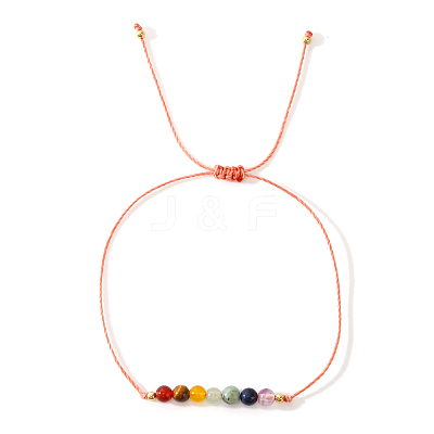 Vintage Minimalist Adjustable Natural Gemstone Bead Bracelets AX5833-2-1