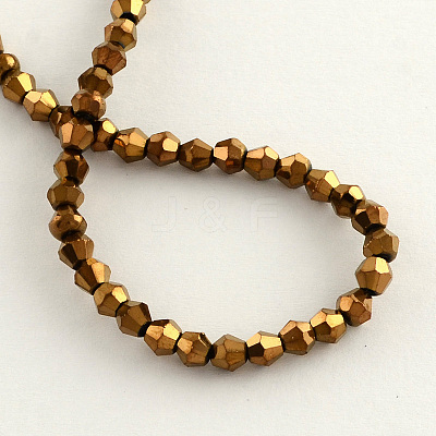 Electroplate Glass Bead Strands X-EGLA-R094-4mm-04-1