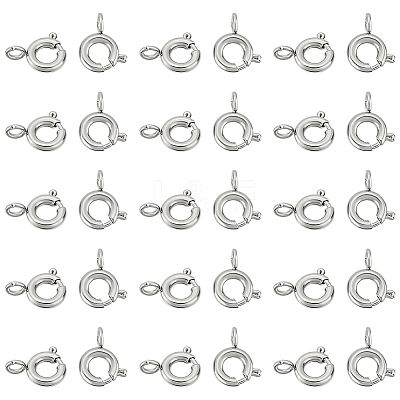 30Pcs 316 Stainless Steel Spring Ring Clasps FIND-UN0016-21-1