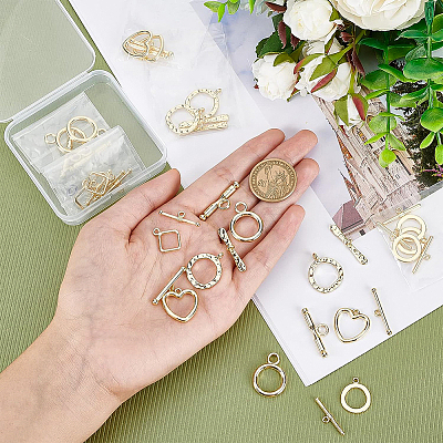 20 sets 5 Styles Alloy Toggle Clasps FIND-BC0002-70-1
