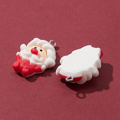 10Pcs 5 Styles Opaque Resin Pendants RESI-FS0001-30-1