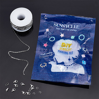 DIY Chain Bracelet Necklace Making Kits DIY-SC0020-21P-1