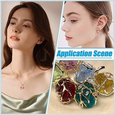 12Pcs 6 Styles Brass Pendants KK-AR0001-91-1