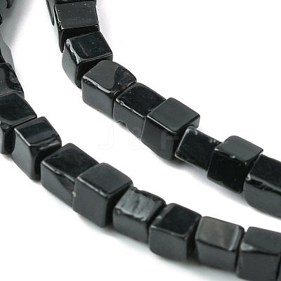Natural Black Onyx Beads Strands G-D067-G01-1