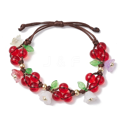 Adjustable Polyester Cord Braided Bracelets for Women BJEW-JB11337-1