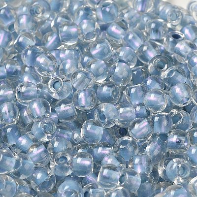 6/0 Transparent Inside Colours Glass Seed Beads SEED-P006-01A-13-1