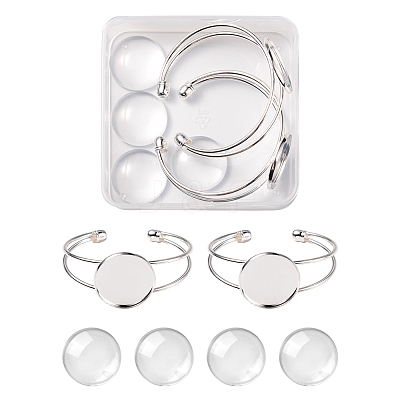 DIY Blank Dome Bangle Making Kit DIY-FS0003-50S-1
