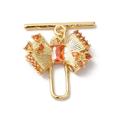 Brass Toggle Clasps KK-C062-042G-01-1