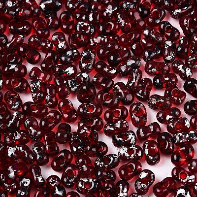Picasso Spray Painted Glass Seed Beads SEED-T006-04-33-1