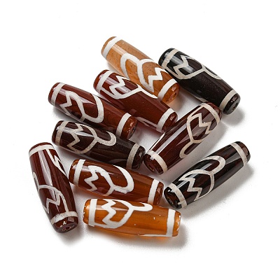 Tibetan Style dZi Beads Strands G-P526-A08-1