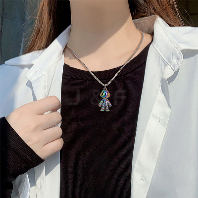 Rainbow Color Alloy Pendants FIND-HY0001-45-1