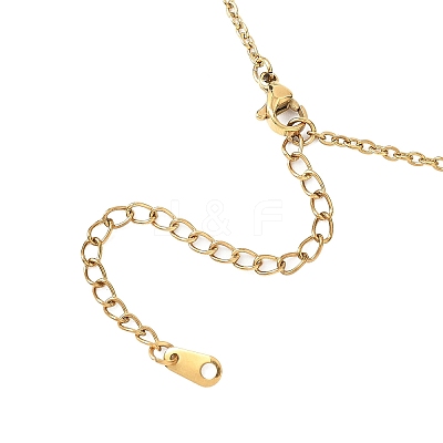 3Pcs 3 Styles Flower Alloy Enamel Pendant 304 Stainless Steel Cable Chain Necklaces for Women NJEW-JN05551-1
