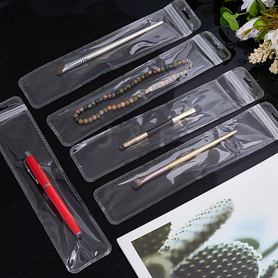 50Pcs Transparent Plastic Resealable Bags OPP-WH0001-05-1