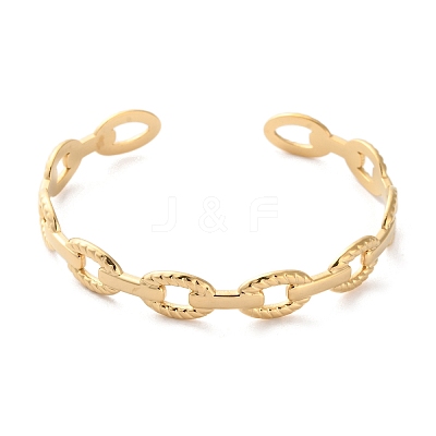 304 Stainless Steel Cuff Bangles for Women BJEW-K263-05G-04-1