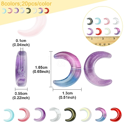 20Pcs Gradient Color Handmade Lampwork Beads LAMP-FS0001-18A-1