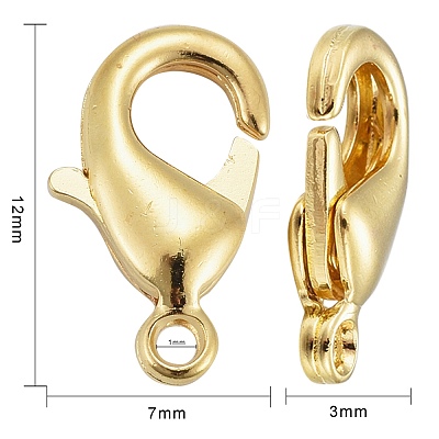 Brass Lobster Claw Clasps KK-902-G01-NF-1