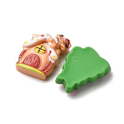 Christmas Theme Opaque Resin Cabochons RESI-B033-02-1