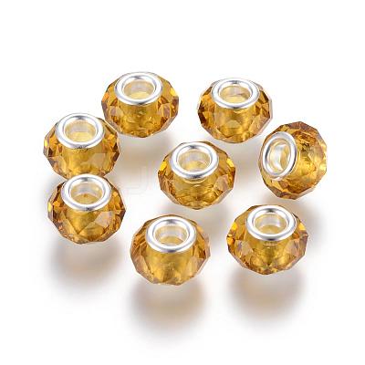 Handmade Glass European Beads GPDL25Y-72-1