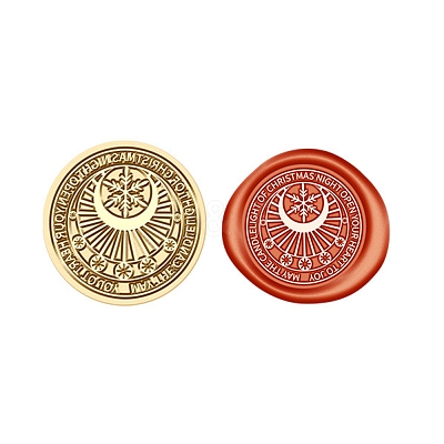 Christmas Series Wax Seal Brass Stamp Head AJEW-Z031-04G-22-1