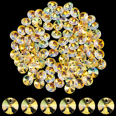 100Pcs Glass Charms GLAA-SP0001-70-1