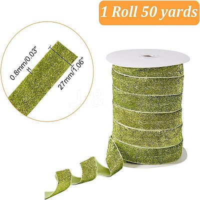 Sparkle Polyester Ribbon OCOR-WH0082-158A-02-1
