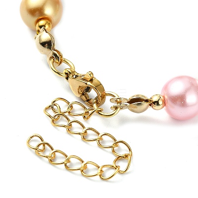 Glass Imitation Pearl Beaded Bracelets for Women BJEW-JB10033-01-1