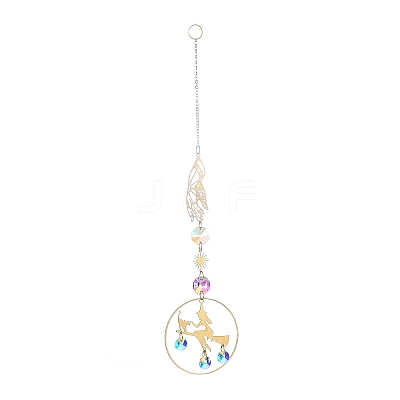 Brass Big Pendant Decorations HJEW-M005-01G-01-1