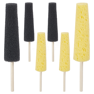6Pcs 2 Colors Sponge Clay Sculpture Tool AJEW-BC0009-07B-1