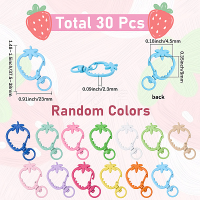 30Pcs Spray Painted Alloy Swivel Lobster Claw Clasps FIND-SC0014-91-1