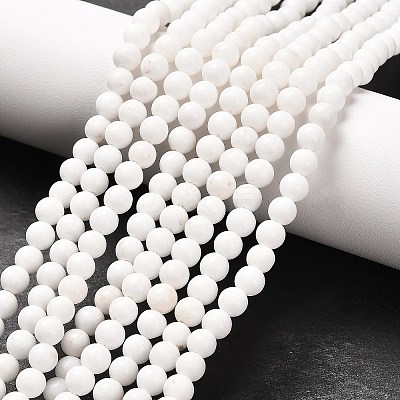 Natural Mashan Jade Round Beads Strands G-D263-4mm-XS01-1