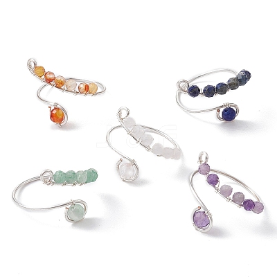 Mixed Natural Gemstone Rings RJEW-JR00584-02-1