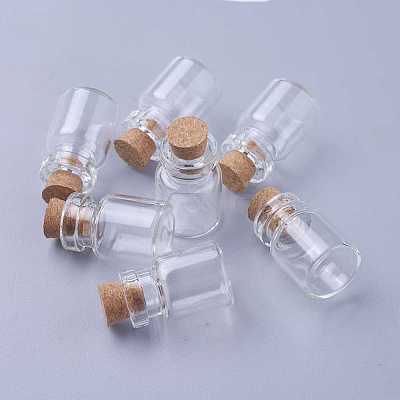 Mini Cute Small Glass Jar Glass Bottles AJEW-H004-5-1