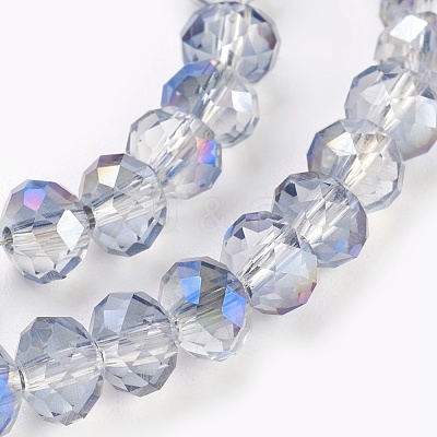 Electroplate Glass Beads Strands X-GLAA-K027-HR-B04-1