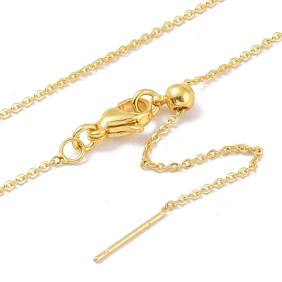 Brass Chain Necklaces NJEW-P309-06G-1