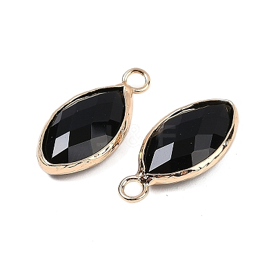 Natural Obsidian Faceted Pendants G-G193-01G-09-1