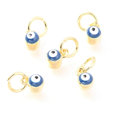 Brass Enamel Pendants KK-Y001-02C-03G-1