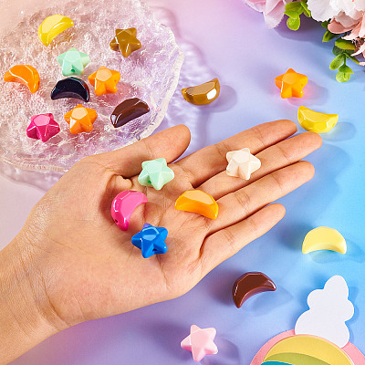 20Pcs 2 Styles Opaque Acrylic Beads OACR-TA0002-98-1