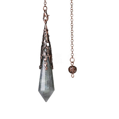 Natural Labradorite Dowsing Pendulum Big Pendants PW-WGF0B2B-11-1