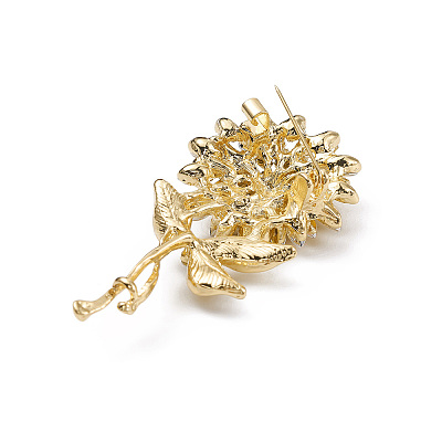 Rhinestone Brooch Pin PALLOY-K002-01KCG-03-1