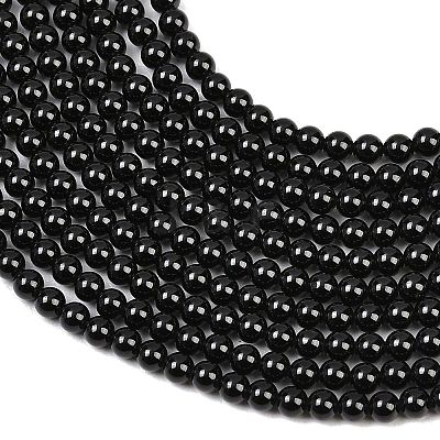 Natural Black Spinel Round Bead Strands G-A130-3mm-32A-1